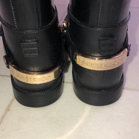 Black Jimmy Choo Rainboots (Size 36) - Picture 3 of 5